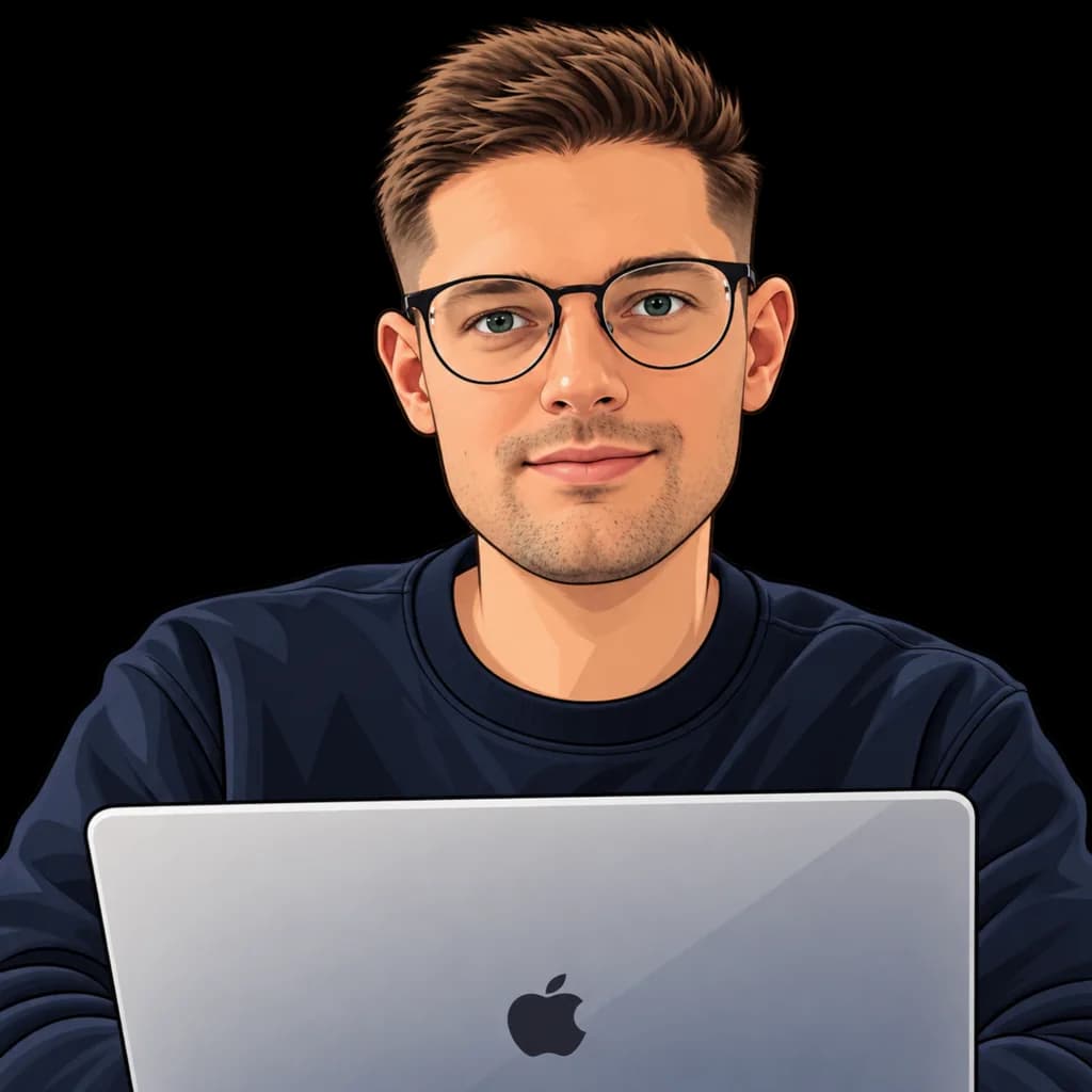 René Volbach am Laptop